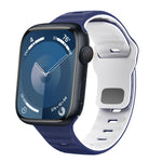 Correia de relógio em silicone com fivela invertida e textura ondulada, para Apple Watch Ultra 2 49mm, para Apple Watch Series 9 45mm, para Apple Watch Series 9 41mm, para Apple Watch Ultra 49mm