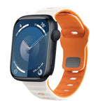 Correia de relógio em silicone com fivela invertida e textura ondulada, para Apple Watch Ultra 2 49mm, para Apple Watch Series 9 45mm, para Apple Watch Series 9 41mm, para Apple Watch Ultra 49mm