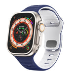 Correia de relógio em silicone com fivela invertida e textura ondulada, para Apple Watch Ultra 2 49mm, para Apple Watch Series 9 45mm, para Apple Watch Series 9 41mm, para Apple Watch Ultra 49mm