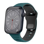 Correia de relógio em silicone com fivela invertida e textura ondulada, para Apple Watch Series 8 41mm, para Apple Watch Series 8 45mm, para Apple Watch SE 2022 40mm, para Apple Watch SE 2022 44mm