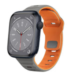 Correia de relógio em silicone com fivela invertida e textura ondulada, para Apple Watch Series 8 41mm, para Apple Watch Series 8 45mm, para Apple Watch SE 2022 40mm, para Apple Watch SE 2022 44mm