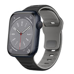 Correia de relógio em silicone com fivela invertida e textura ondulada, para Apple Watch Series 8 41mm, para Apple Watch Series 8 45mm, para Apple Watch SE 2022 40mm, para Apple Watch SE 2022 44mm