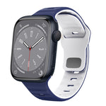 Correia de relógio em silicone com fivela invertida e textura ondulada, para Apple Watch Series 8 41mm, para Apple Watch Series 8 45mm, para Apple Watch SE 2022 40mm, para Apple Watch SE 2022 44mm