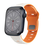 Correia de relógio em silicone com fivela invertida e textura ondulada, para Apple Watch Series 8 41mm, para Apple Watch Series 8 45mm, para Apple Watch SE 2022 40mm, para Apple Watch SE 2022 44mm