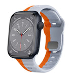 Correia de relógio em silicone com fivela invertida e textura ondulada, para Apple Watch Series 8 41mm, para Apple Watch Series 8 45mm, para Apple Watch SE 2022 40mm, para Apple Watch SE 2022 44mm