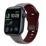 Correia de relógio em silicone com fivela invertida e textura ondulada, para Apple Watch Series 8 41mm, para Apple Watch Series 8 45mm, para Apple Watch SE 2022 40mm, para Apple Watch SE 2022 44mm