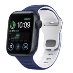 Correia de relógio em silicone com fivela invertida e textura ondulada, para Apple Watch Series 8 41mm, para Apple Watch Series 8 45mm, para Apple Watch SE 2022 40mm, para Apple Watch SE 2022 44mm