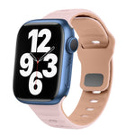Correia de relógio em silicone com fivela invertida e textura ondulada, para Apple Watch Series 7 41mm, para Apple Watch Series 7 45mm, para Apple Watch SE 40mm, para Apple Watch SE 44mm