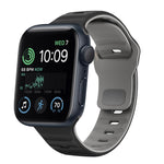 Correia de relógio em silicone com fivela invertida e textura ondulada, para Apple Watch Series 7 41mm, para Apple Watch Series 7 45mm, para Apple Watch SE 40mm, para Apple Watch SE 44mm
