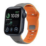 Correia de relógio em silicone com fivela invertida e textura ondulada, para Apple Watch Series 7 41mm, para Apple Watch Series 7 45mm, para Apple Watch SE 40mm, para Apple Watch SE 44mm