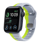 Correia de relógio em silicone com fivela invertida e textura ondulada, para Apple Watch Series 7 41mm, para Apple Watch Series 7 45mm, para Apple Watch SE 40mm, para Apple Watch SE 44mm