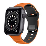 Correia de relógio em silicone com fivela invertida e textura ondulada, para Apple Watch Series 6 40mm, para Apple Watch Series 6 44mm, para Apple Watch Series 5 44mm, para Apple Watch Series 5 40mm