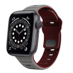 Correia de relógio em silicone com fivela invertida e textura ondulada, para Apple Watch Series 6 40mm, para Apple Watch Series 6 44mm, para Apple Watch Series 5 44mm, para Apple Watch Series 5 40mm