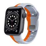 Correia de relógio em silicone com fivela invertida e textura ondulada, para Apple Watch Series 6 40mm, para Apple Watch Series 6 44mm, para Apple Watch Series 5 44mm, para Apple Watch Series 5 40mm