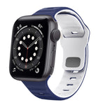 Correia de relógio em silicone com fivela invertida e textura ondulada, para Apple Watch Series 6 40mm, para Apple Watch Series 6 44mm, para Apple Watch Series 5 44mm, para Apple Watch Series 5 40mm