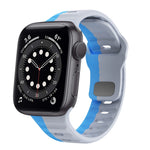 Correia de relógio em silicone com fivela invertida e textura ondulada, para Apple Watch Series 6 40mm, para Apple Watch Series 6 44mm, para Apple Watch Series 5 44mm, para Apple Watch Series 5 40mm