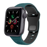 Correia de relógio em silicone com fivela invertida e textura ondulada, para Apple Watch Series 6 40mm, para Apple Watch Series 6 44mm, para Apple Watch Series 5 44mm, para Apple Watch Series 5 40mm