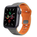 Correia de relógio em silicone com fivela invertida e textura ondulada, para Apple Watch Series 6 40mm, para Apple Watch Series 6 44mm, para Apple Watch Series 5 44mm, para Apple Watch Series 5 40mm