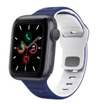 Correia de relógio em silicone com fivela invertida e textura ondulada, para Apple Watch Series 6 40mm, para Apple Watch Series 6 44mm, para Apple Watch Series 5 44mm, para Apple Watch Series 5 40mm