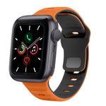Correia de relógio em silicone com fivela invertida e textura ondulada, para Apple Watch Series 6 40mm, para Apple Watch Series 6 44mm, para Apple Watch Series 5 44mm, para Apple Watch Series 5 40mm