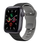 Correia de relógio em silicone com fivela invertida e textura ondulada, para Apple Watch Series 6 40mm, para Apple Watch Series 6 44mm, para Apple Watch Series 5 44mm, para Apple Watch Series 5 40mm