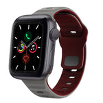 Correia de relógio em silicone com fivela invertida e textura ondulada, para Apple Watch Series 6 40mm, para Apple Watch Series 6 44mm, para Apple Watch Series 5 44mm, para Apple Watch Series 5 40mm