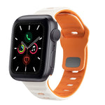 Correia de relógio em silicone com fivela invertida e textura ondulada, para Apple Watch Series 6 40mm, para Apple Watch Series 6 44mm, para Apple Watch Series 5 44mm, para Apple Watch Series 5 40mm
