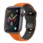 Correia de relógio em silicone com fivela invertida e textura ondulada, para Apple Watch Series 4 44mm, para Apple Watch Series 4 40mm, para Apple Watch Series 3 38mm, para Apple Watch Series 3 42mm