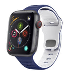 Correia de relógio em silicone com fivela invertida e textura ondulada, para Apple Watch Series 4 44mm, para Apple Watch Series 4 40mm, para Apple Watch Series 3 38mm, para Apple Watch Series 3 42mm