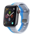 Correia de relógio em silicone com fivela invertida e textura ondulada, para Apple Watch Series 4 44mm, para Apple Watch Series 4 40mm, para Apple Watch Series 3 38mm, para Apple Watch Series 3 42mm