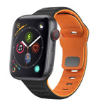 Correia de relógio em silicone com fivela invertida e textura ondulada, para Apple Watch Series 4 44mm, para Apple Watch Series 4 40mm, para Apple Watch Series 3 38mm, para Apple Watch Series 3 42mm