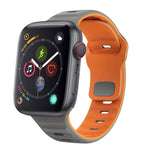 Correia de relógio em silicone com fivela invertida e textura ondulada, para Apple Watch Series 4 44mm, para Apple Watch Series 4 40mm, para Apple Watch Series 3 38mm, para Apple Watch Series 3 42mm