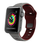 Correia de relógio em silicone com fivela invertida e textura ondulada, para Apple Watch Series 4 44mm, para Apple Watch Series 4 40mm, para Apple Watch Series 3 38mm, para Apple Watch Series 3 42mm