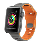 Correia de relógio em silicone com fivela invertida e textura ondulada, para Apple Watch Series 4 44mm, para Apple Watch Series 4 40mm, para Apple Watch Series 3 38mm, para Apple Watch Series 3 42mm