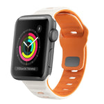 Correia de relógio em silicone com fivela invertida e textura ondulada, para Apple Watch Series 4 44mm, para Apple Watch Series 4 40mm, para Apple Watch Series 3 38mm, para Apple Watch Series 3 42mm