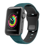Correia de relógio em silicone com fivela invertida e textura ondulada, para Apple Watch Series 2 42mm, para Apple Watch Series 2 38mm, para Apple Watch 42mm, para Apple Watch 38mm