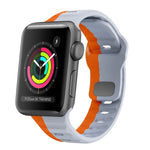 Correia de relógio em silicone com fivela invertida e textura ondulada, para Apple Watch Series 2 42mm, para Apple Watch Series 2 38mm, para Apple Watch 42mm, para Apple Watch 38mm