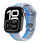 Correia de relógio em silicone com fivela invertida e textura ondulada, para Apple Watch Series 10 46mm, para Apple Watch Series 10 42mm, para Apple Watch SE 2023 44mm, para Apple Watch SE 2023 40mm