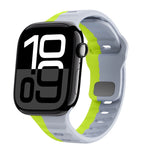 Correia de relógio em silicone com fivela invertida e textura ondulada, para Apple Watch Series 10 46mm, para Apple Watch Series 10 42mm, para Apple Watch SE 2023 44mm, para Apple Watch SE 2023 40mm