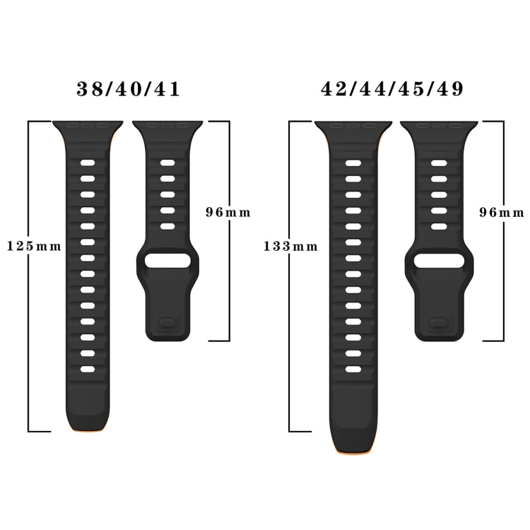 Correia de relógio em silicone com fivela invertida e textura ondulada, para Apple Watch Series 10 46mm, para Apple Watch Series 10 42mm, para Apple Watch SE 2023 44mm, para Apple Watch SE 2023 40mm