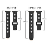 Correia de relógio em silicone com fivela invertida e textura ondulada, para Apple Watch Series 4 44mm, para Apple Watch Series 4 40mm, para Apple Watch Series 3 38mm, para Apple Watch Series 3 42mm