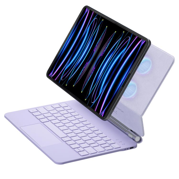 Capa de tablet em couro com teclado Bluetooth e touchpad, para iPad Air 11 2025 / 2024 / Pro 11 2022