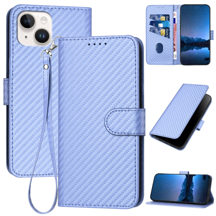 Capa de telemóvel em pele com fivela de fibra de carbono e cordão, Para iPhone 13 Pro Max, Para iPhone 13 Pro, Para iPhone 13, Para iPhone 13 mini, Para iPhone 12 / 12 Pro, Para iPhone 12 Pro Max