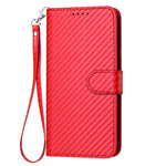 Capa de Telefone em Pele com Fivela de Fibra de Carbono YX0070 com Cordão, Para iPhone 12 mini, Para iPhone 11 Pro Max, Para iPhone 11, Para iPhone 11 Pro, Para iPhone X / XS, Para iPhone XR