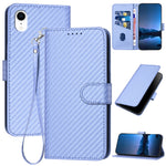 Capa de Telefone em Pele com Fivela de Fibra de Carbono YX0070 com Cordão, Para iPhone 12 mini, Para iPhone 11 Pro Max, Para iPhone 11, Para iPhone 11 Pro, Para iPhone X / XS, Para iPhone XR