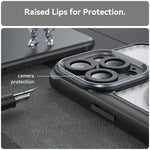 Capa Translúcida MagSafe com Textura de Fibra de Carbono para iPhone 11 Pro