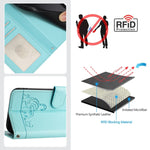 Estojo de Telefone em Couro com Padrão Relevo de Gato e Rato e RFID com Cordão, Para iPhone 13 mini, Para iPhone 12/12 Pro, Para iPhone 12 Pro Max, Para iPhone 12 mini, Para iPhone 11 Pro Max, Para iPhone 11, Para iPhone 11 Pro, Para iPhone XS / X