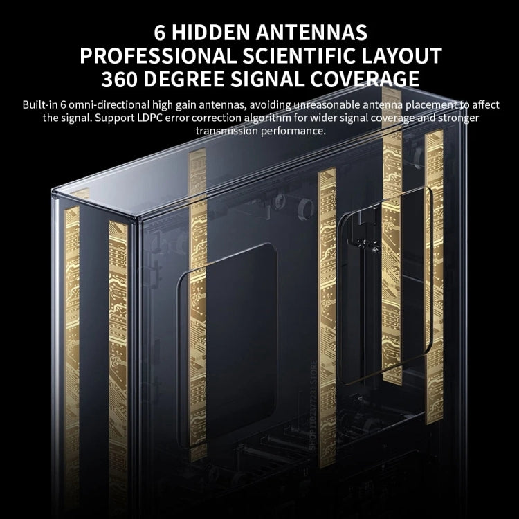 Xiaomi BE6500 Pro Roteador WiFi7 Dual Band Amplificador de Sinal Independente de 8 Canais 1GB Memória, Ficha EUA
