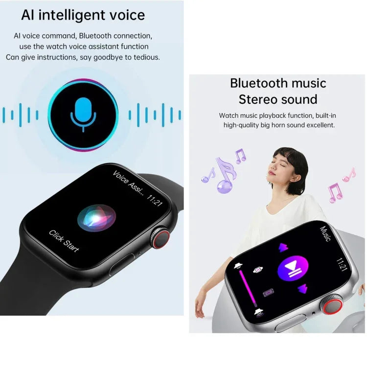 WS11 MAX Relógio Inteligente Desportivo de Fitness de 2,2 polegadas, Suporta Chamadas Bluetooth / Sono / Oxigénio no Sangue / Frequência Cardíaca / Pressão Arterial