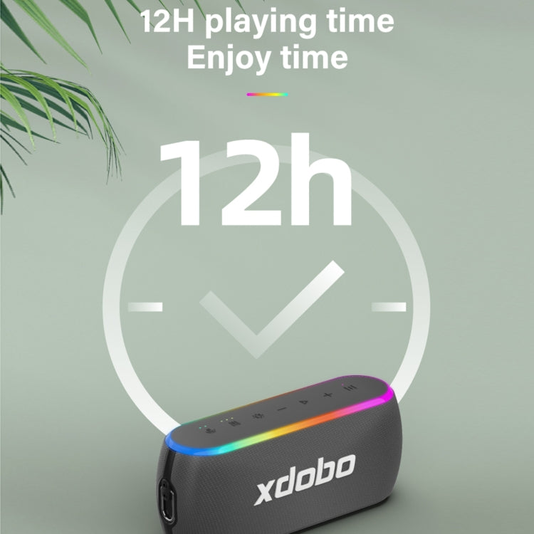 Coluna Sem Fios Xdobo X8 III BT5.3 IPX7 com Luz RGB, Suporta Bluetooth/Cartão TF/USB/AUX, X8 III